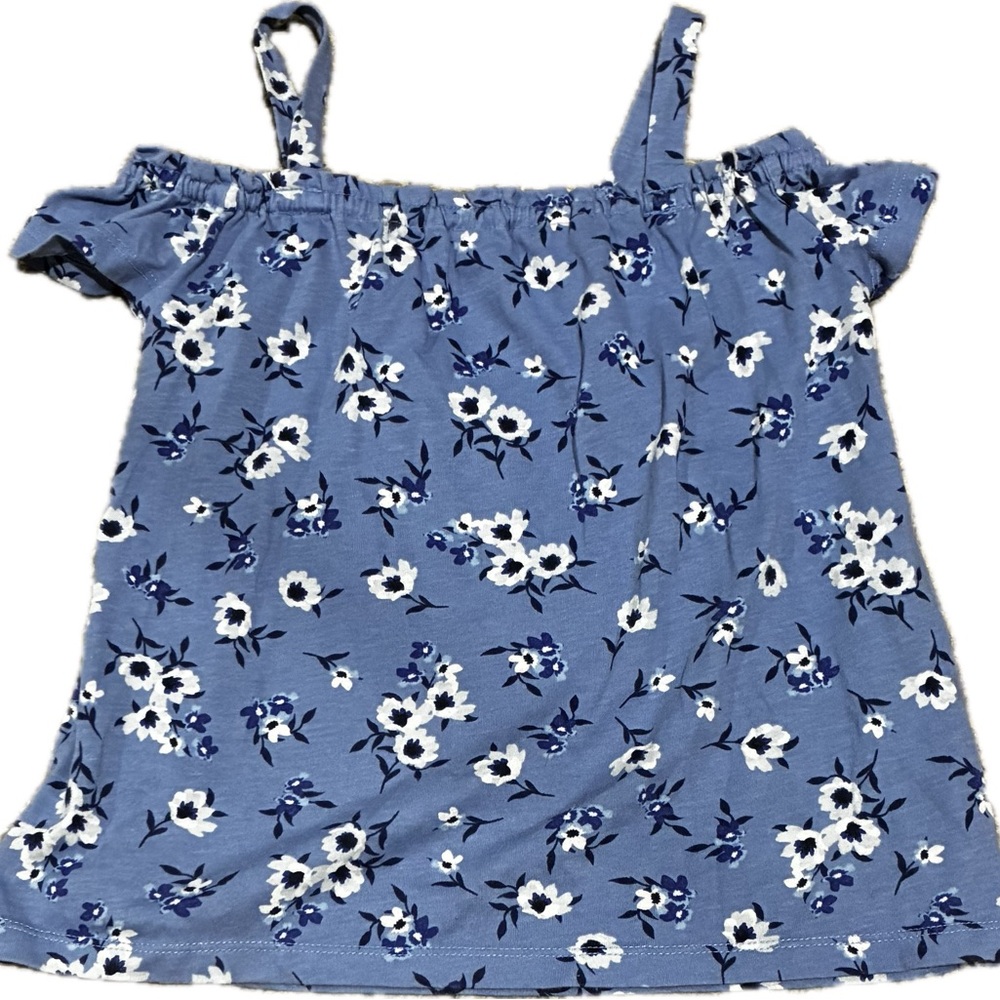 The Children’s Place Powder Blue Floral Off-Shoulder Top